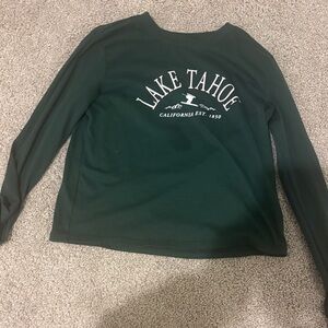 Abercrombie Kids Forest Green Graphic Long Sleeve